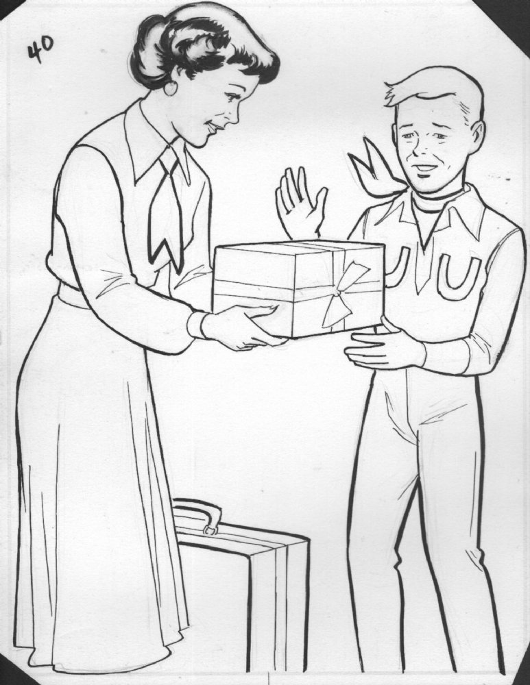 Roy Rogers' Dale Evans & Roy Jr. Coloring Book Art by Unknown Artist?