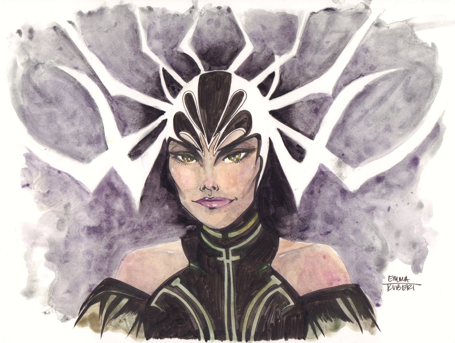 Hela from Thor Painted Art - Signed by Emma Kubert