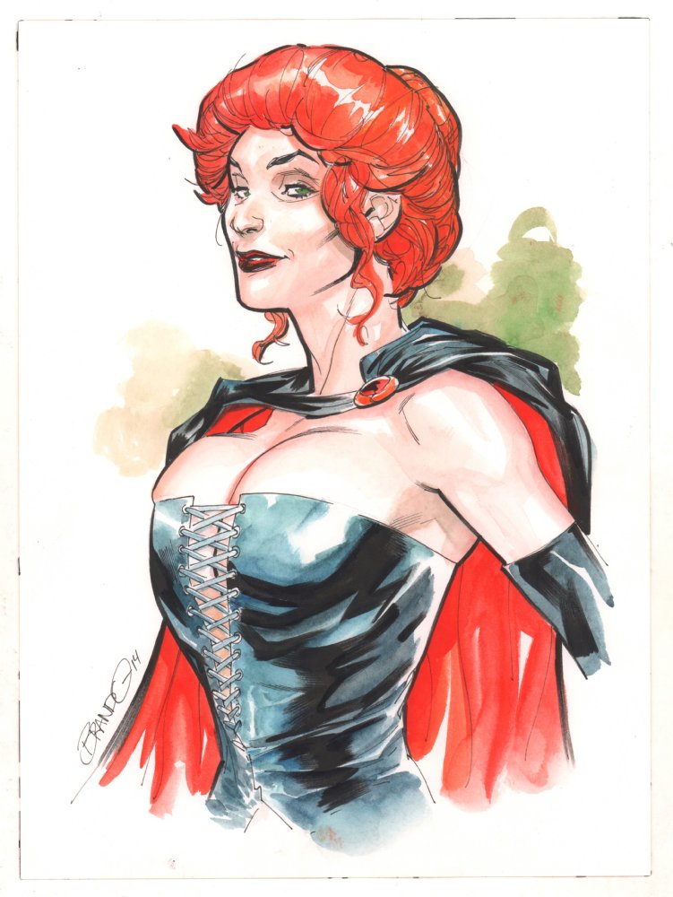 Goblin Queen Madelyne Pryor Painted Art Commission Signed By Brandon Peterson