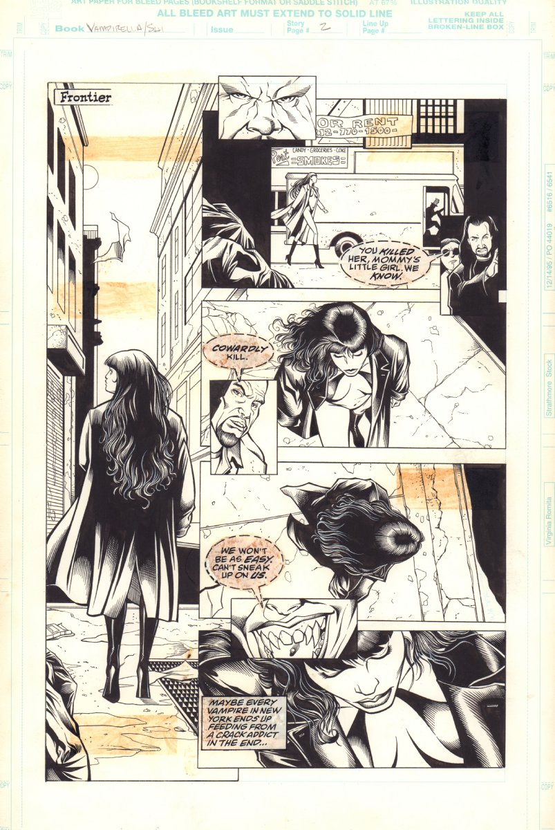 Vampirella/Shi #1 p.2 - 1997 Signed by Louis Small Jr.